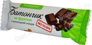 Батончик Петродиет На Фруктозе В Шоколодной Глазури